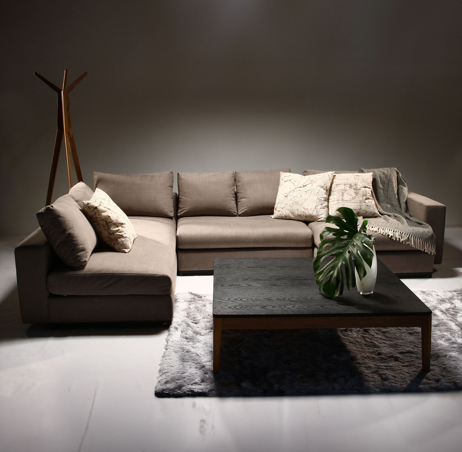 Living room, Daybed, Hardwood, Natural material, Design, Couch, Coffee table, Armrest, Sofa bed, Throw pillow